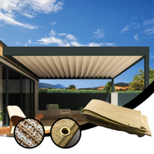 Outdoor Retractable Awning Beige Shade Sail for Pergola